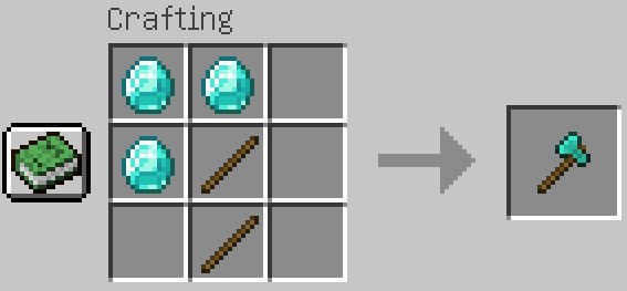 How to make diamond axe Minecraft