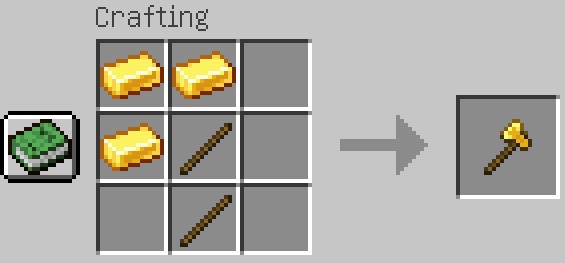 How to make golden axe Minecraft