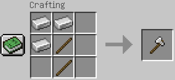 How to make iron axe Minecraft