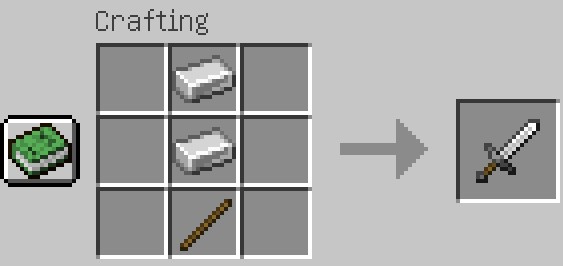 How to make iron sword Minecraft