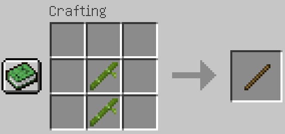 How to make stick from bamboo Minecraft