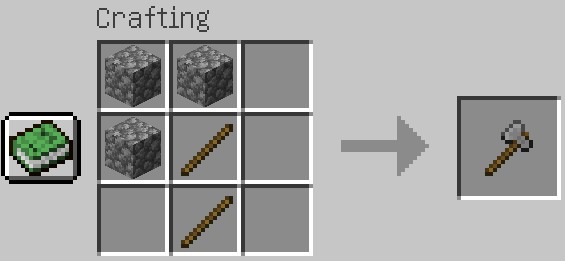 How to make stone axe Minecraft