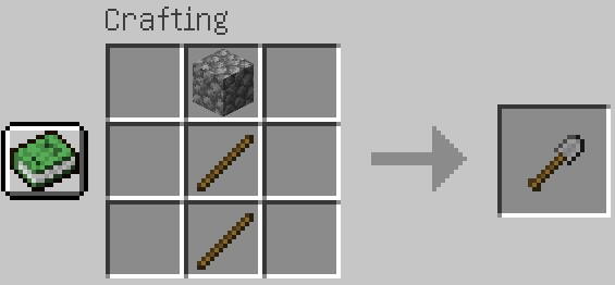 How to make stone shovel Minecraft