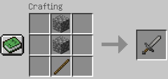 How to make stone sword Minecraft